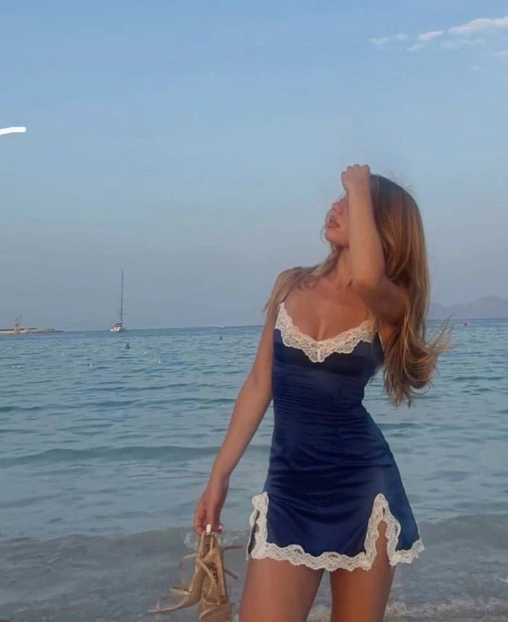 Mini Beach Dress,Short Homecoming Dressesv,AST1273