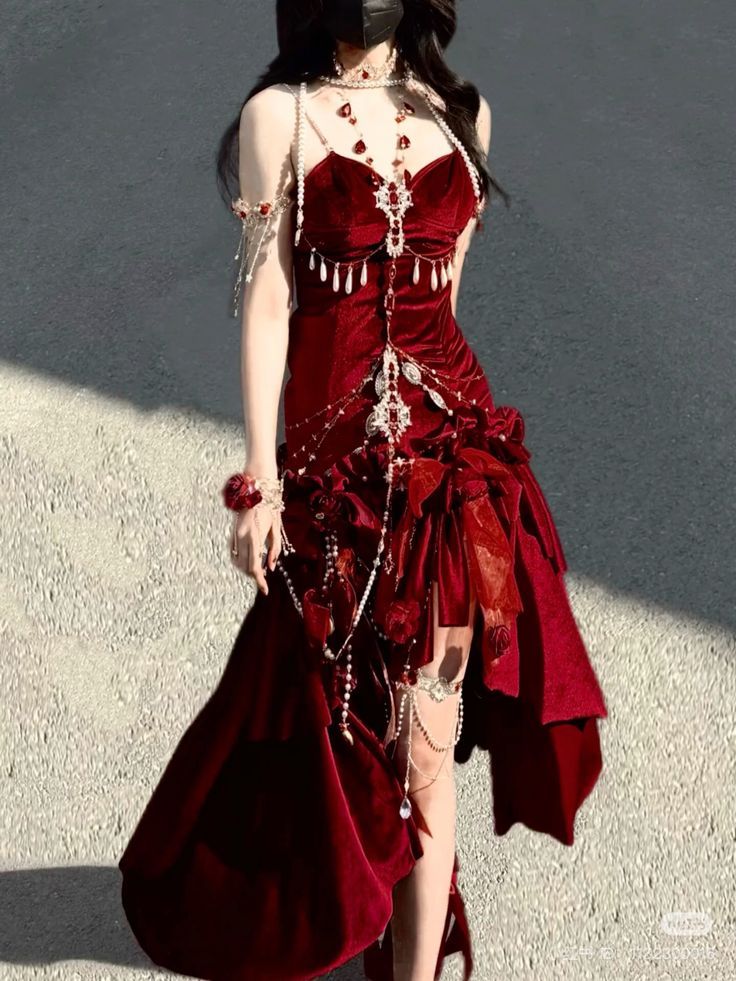 Blue/Burgundy Velvet Prom Cosplay Dresses Vintage Topic Party Dress,AST1976