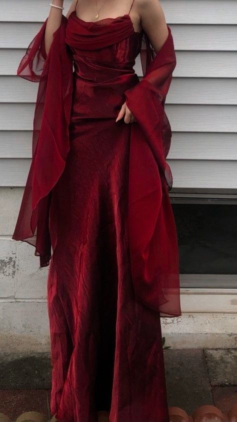 Burgundy Mermaid Spaghetti Straps Long Prom Dress With Chiffon Sash, A Asteria Burgundy Mermaid Spaghetti Straps Long Prom Dress With Chiffon Sash, A Asteria