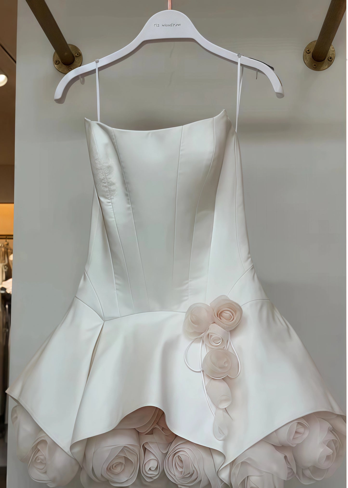 Custom Made Homecoming Dresses Strapless Floral Hoco Dress, AST1940