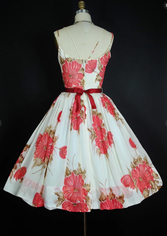 Strapless A-Line Short Prom Dresses Floral Birthday Dresses, Homecoming Dresses
