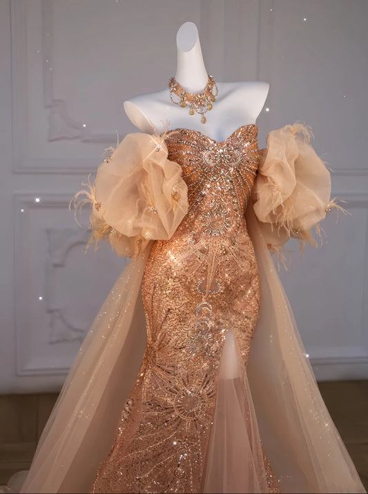 Glitter Sweetheart Mermaid Prom Dresses Sequin Evening Formal Dress,AST2234