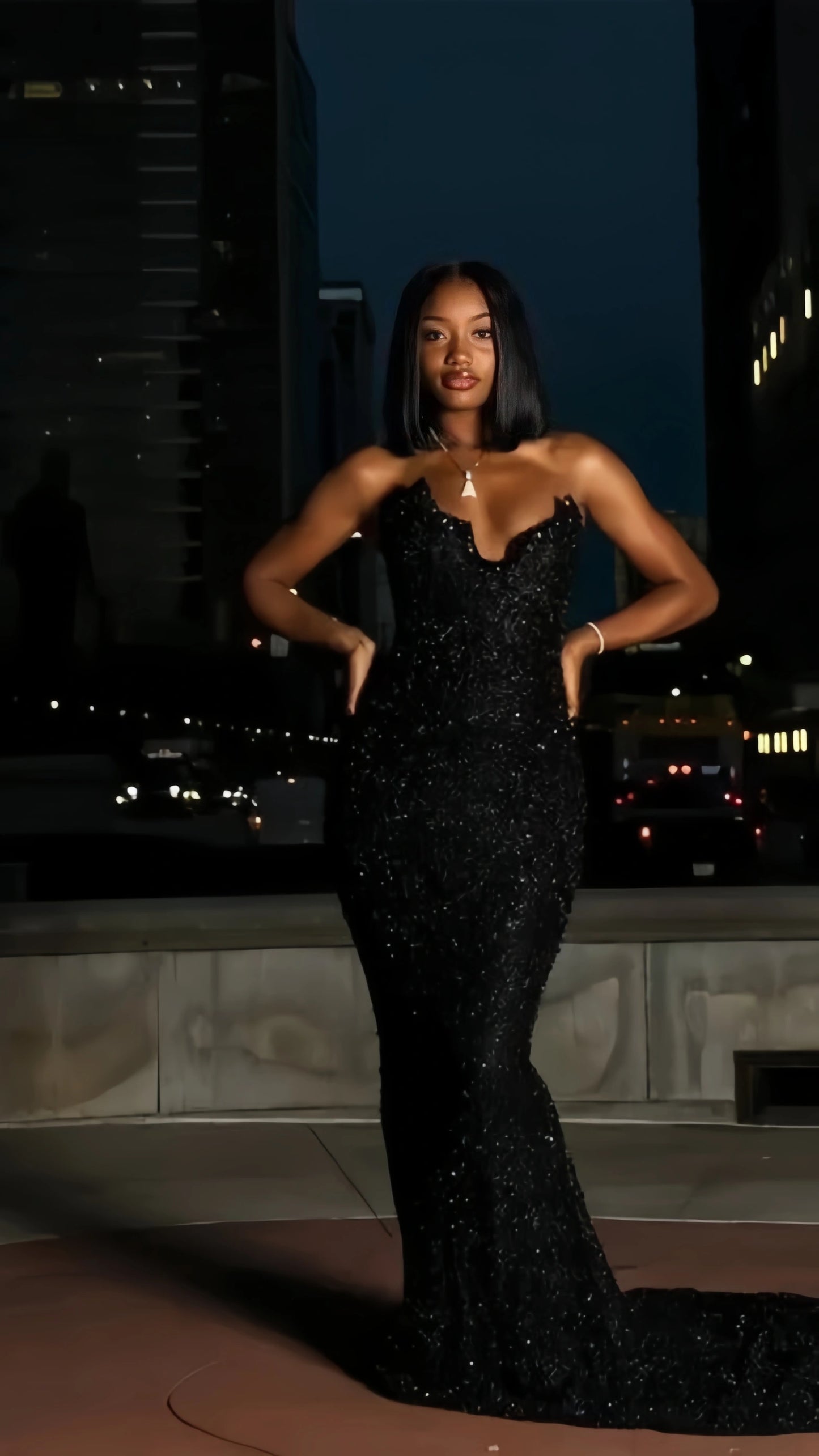 Black Sequin Mermaid Long Prom Dresses Evening Party Dress,AST2130