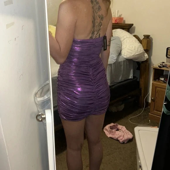 Purple Tight Homecoming Dresses, AST1331