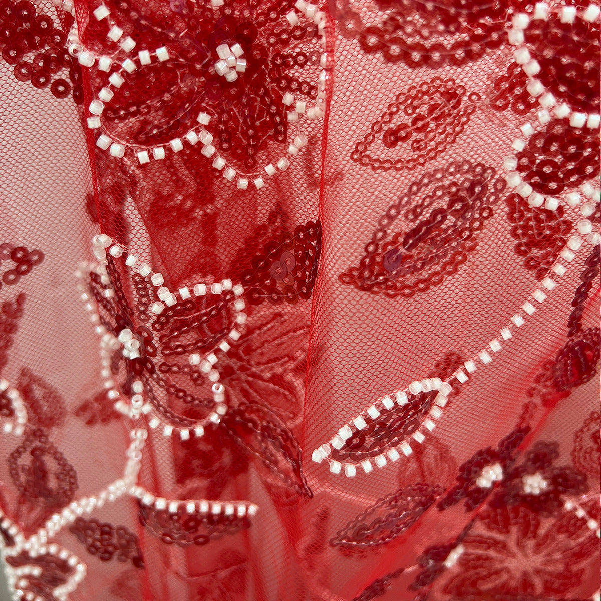Sexy Red Lace Mermaid Long Prom Dress with Appliques, AST893