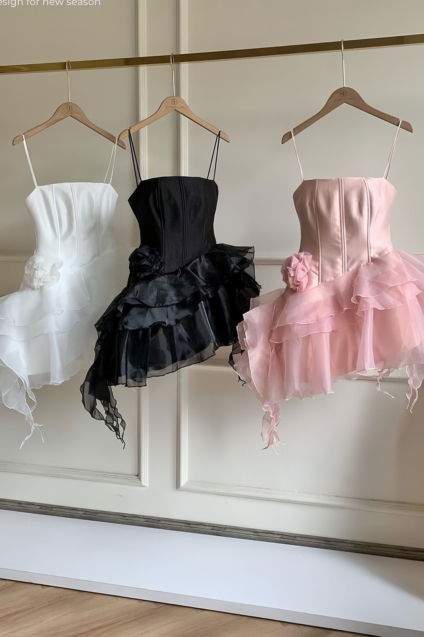 Strapless White Chiffon Homecoming Dresses Mini Dance Party Dress, AST1946