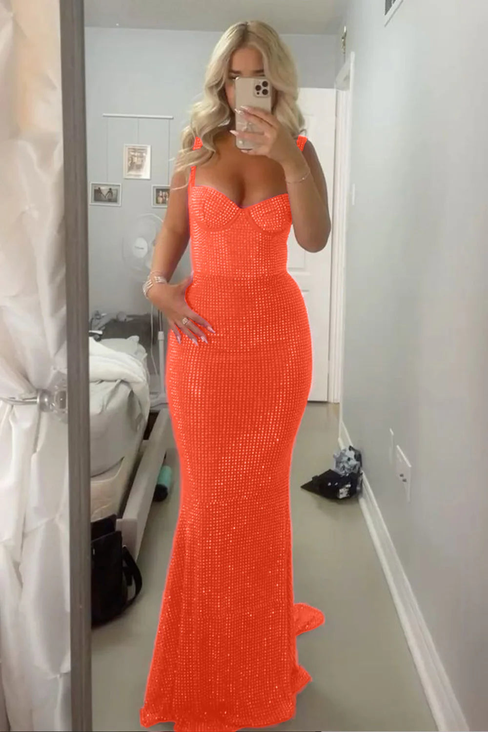 Sparkle Mermaid Senior Prom Dresses Sweetheart Long Party Dress,AST2318