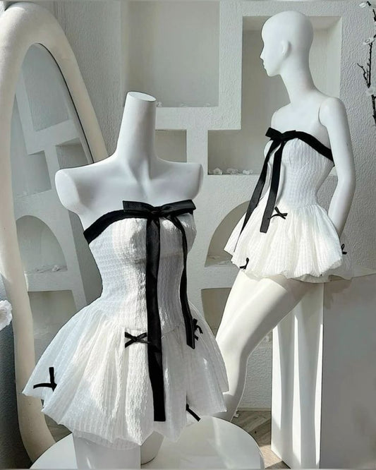 A-Line Strapless Short Party Dress Homecoming Dress