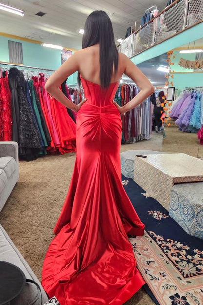 Gorgeous Red Mermaid Long Prom Dress