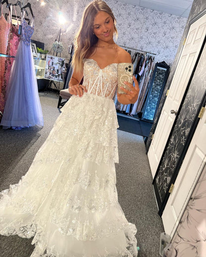 Charming A Line Off the Shoulder Pink Tulle Prom Dresses with Sequins Lace