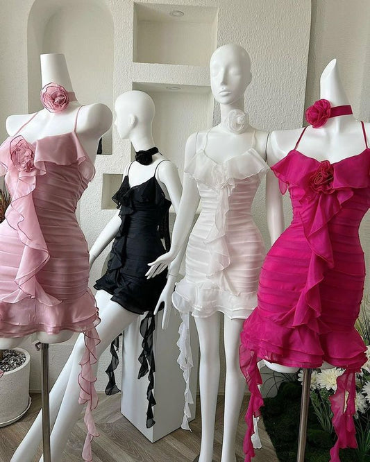 Sexy Sheath Homecoming Dress With Tiered Ruffle Skirt Bodice Birthday Outfits