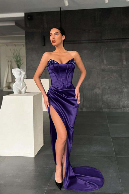 Royal Blue Mermaid Prom Dresswith Sequins