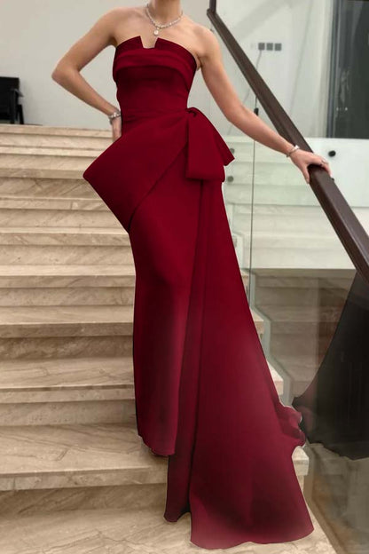 Charming Pink Strapless Prom Dress Sleeveless Pleated with Beaded