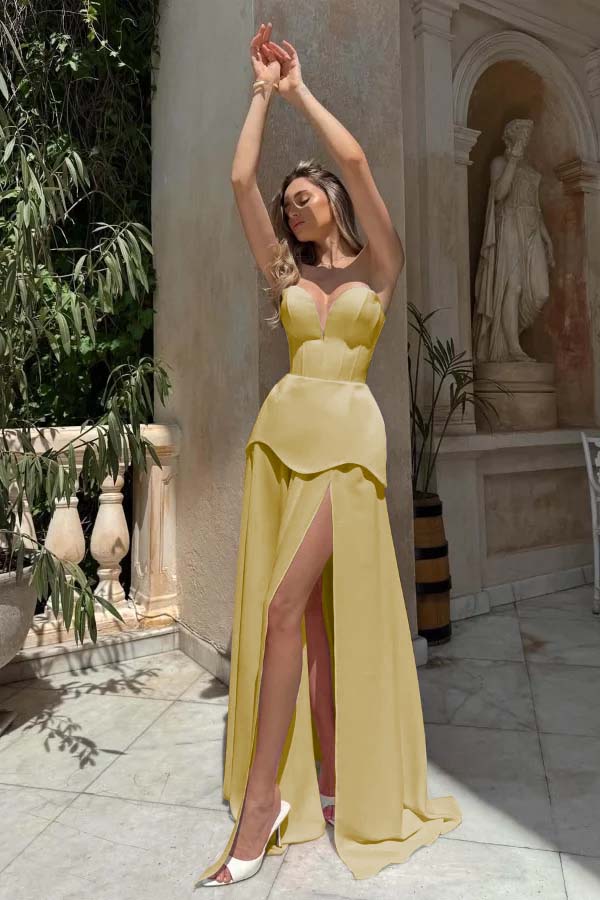 Gorgeous Blushing Pink V-Neck Strapless Prom Dress Sheer with