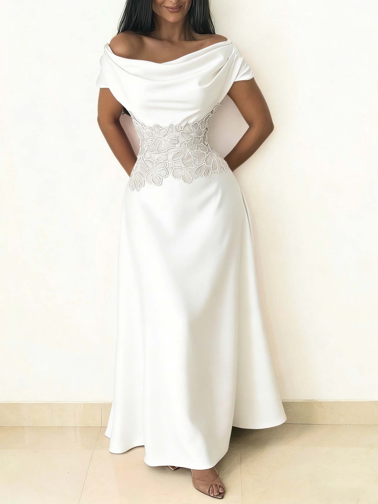 Charming Burgundy Off-the-Shoulder Prom Dress Sleeveless with Beading