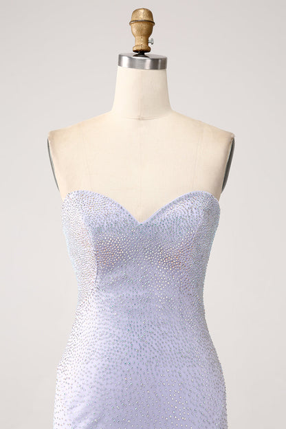 Charming Strapless Pearl Backless Slimming Tulle Prom Dress