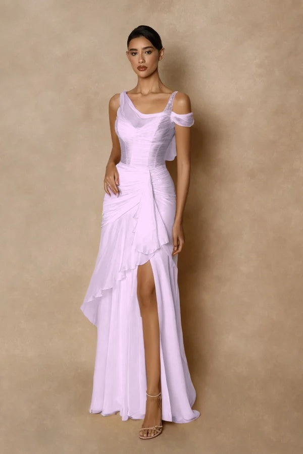 Dazzling Gold Straps Prom Dress Sleeveless Pleatedes with