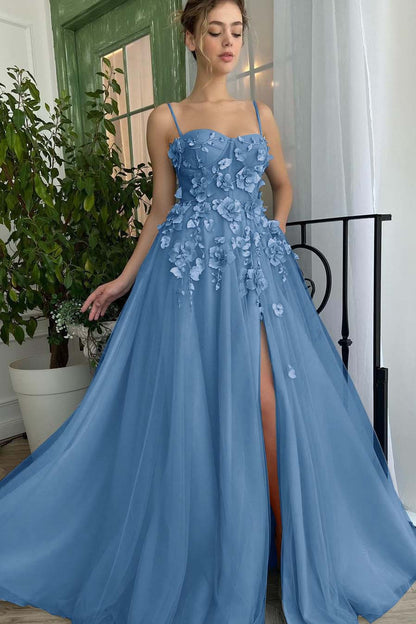 Baby Bluetti Strap Sweetheart Prom Dress with Applique