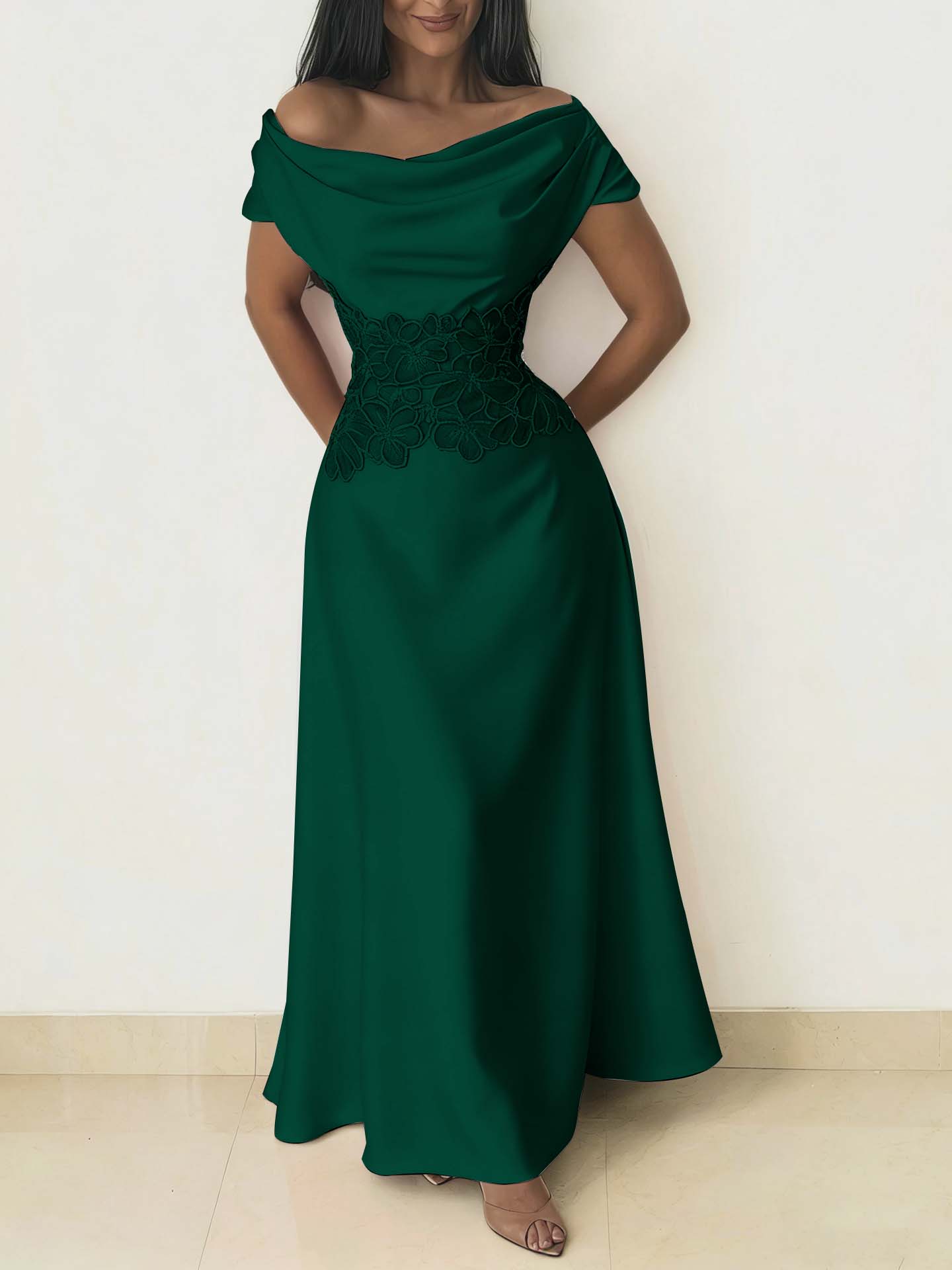 Charming Burgundy Off-the-Shoulder Prom Dress Sleeveless with Beading