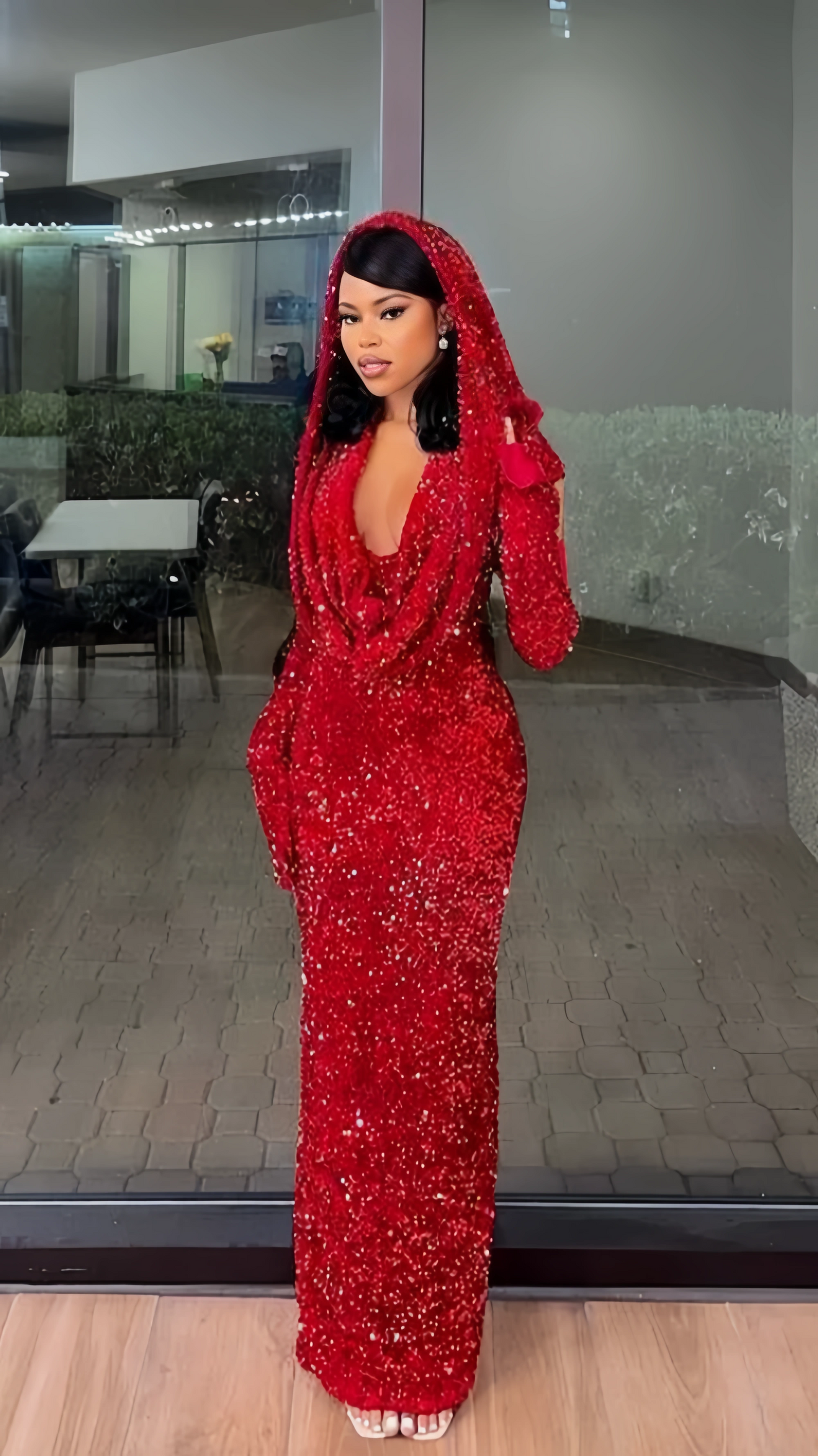 Arab Style Elegant Sequin Bodycon Prom Dresses Halter Evening Party Dress,AST2220