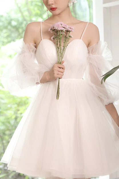 Avocado Green Tulle A-line Short Party Dress Homecoming Dress, AST1152