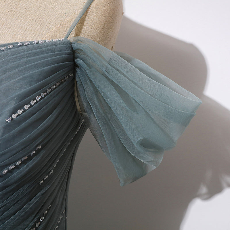 Elegant Tulle A-Line Long Prom Dress - Sweetheart Evening Gown