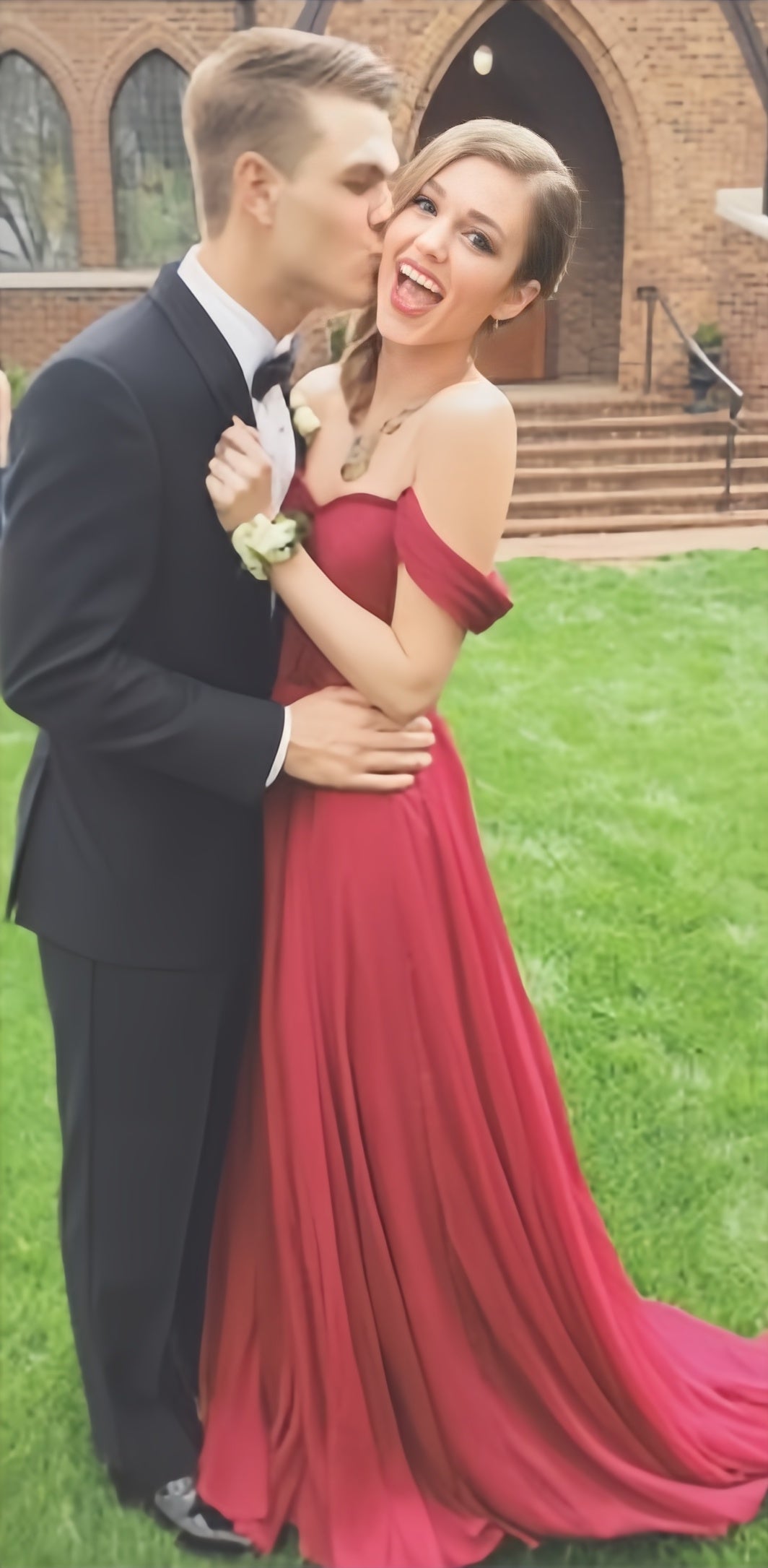 Burgundy Off The Shoulder A-line Prom Dresses Cheap Chiffon Evening Graduation Dress,AST2157