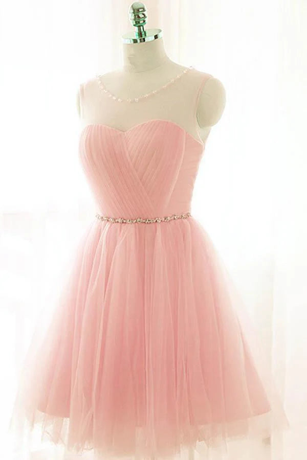 Charming Tulle Short Prom Dresses Homecoming Dresses, AST1098