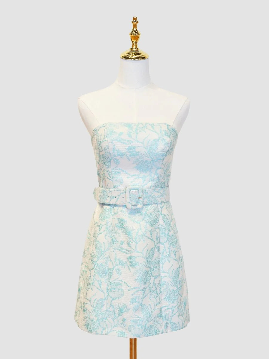 Charming Popular Floral Short Homecoming Dresses School Event Dress,AST2068