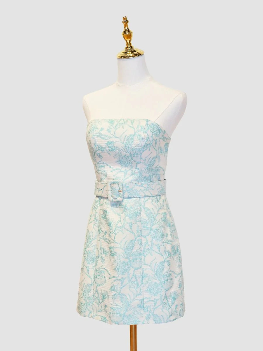 Charming Popular Floral Short Homecoming Dresses School Event Dress,AST2068