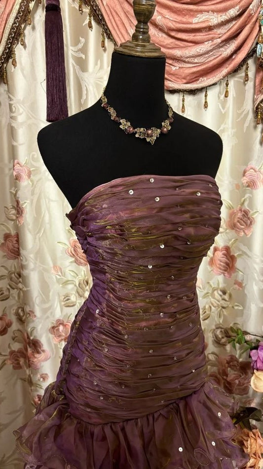 Classy Mermaid Strapless Ruffles Long Evening Dress Prom Dresses,AST2105