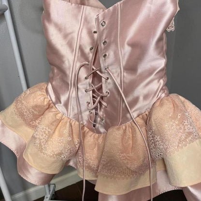 Classy Pink Lace Princess Party Dress Birthday Sweetheart 8th Grade Homecoming Dress,AST1958