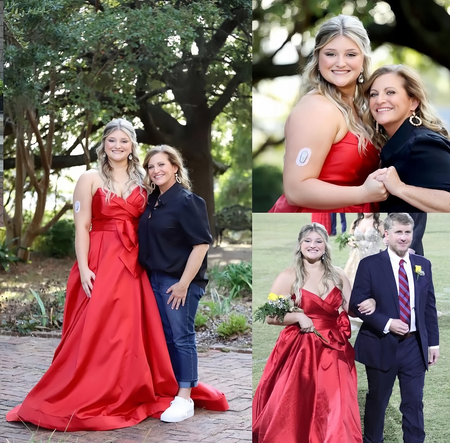 Custom Made Red A-Line Formal Gown, Plus Size Prom Dress With Pockets, AST1549