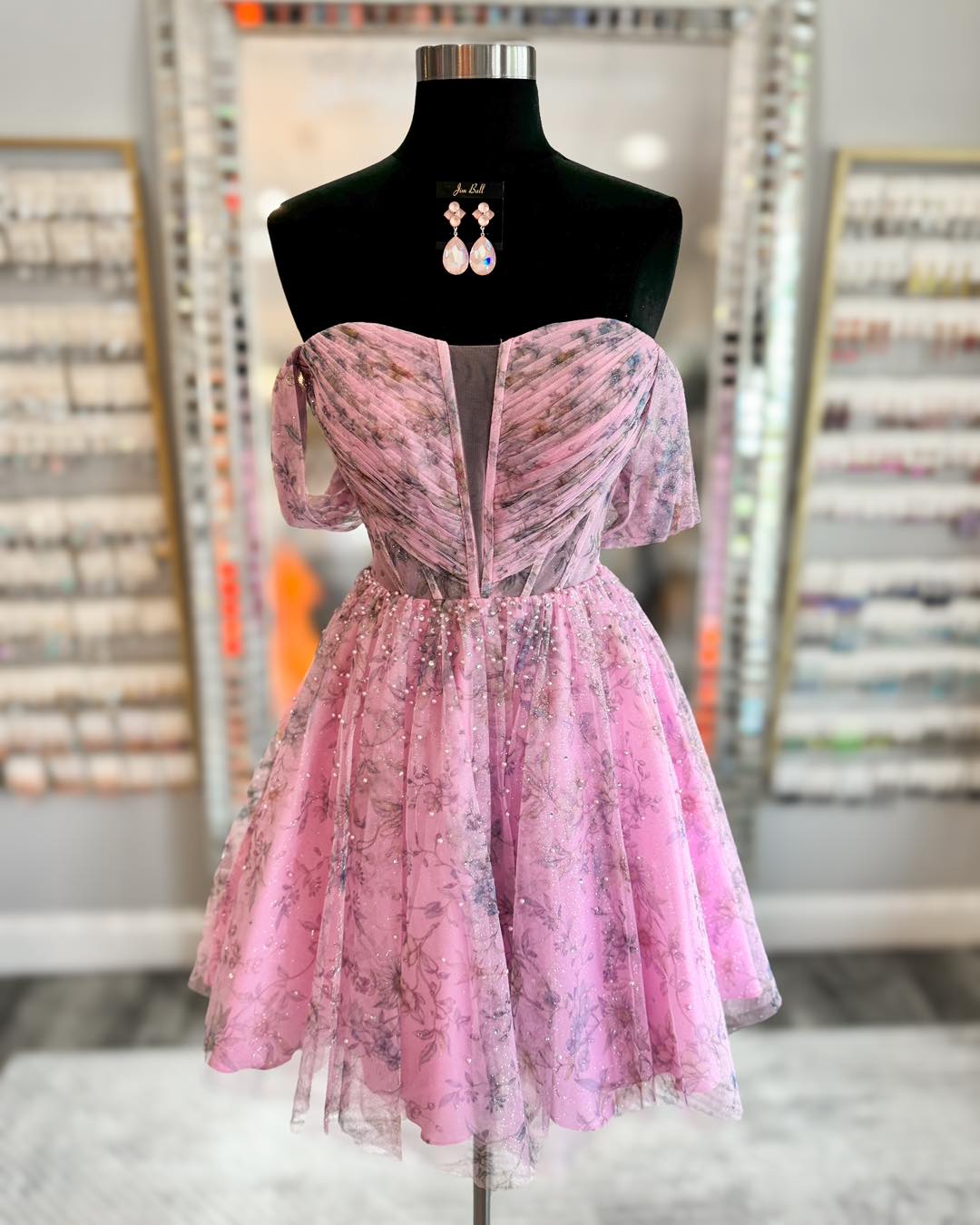 Cute Floral Chiffon Homecoming Dresses , AST1361 Asteria Cute Floral Chiffon Homecoming Dresses , AST1361 Asteria