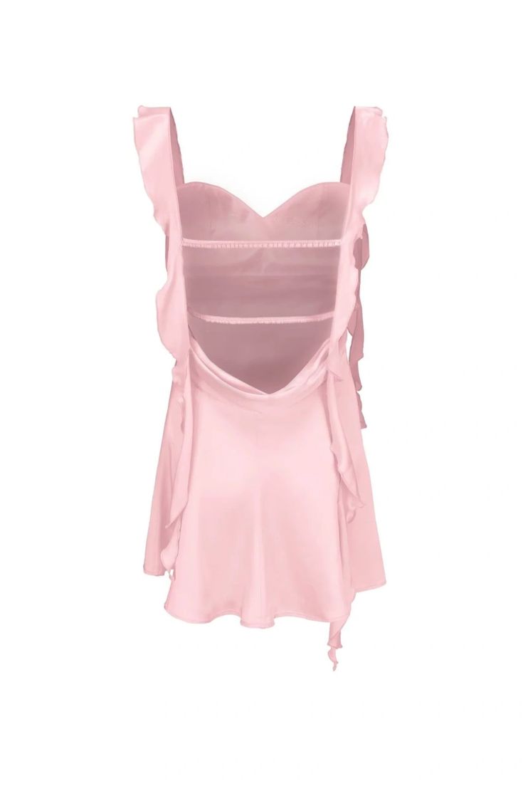 Cute Pink Ruffle Homecoming Dresses Satin Mini Hoco Dress Back To School,AST2066