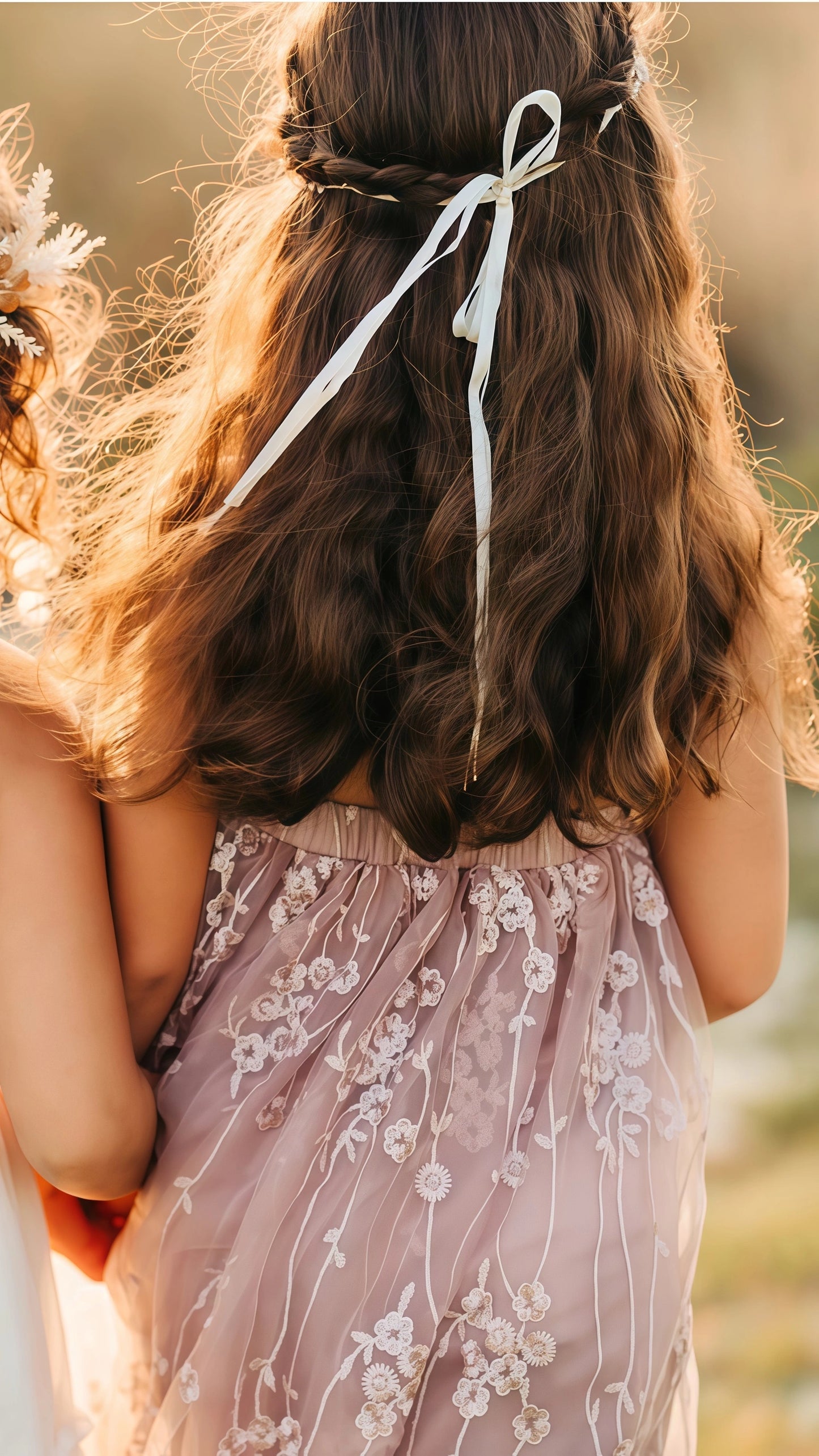 Dusty Rose Lace Flower Girls Dresses,AST1653