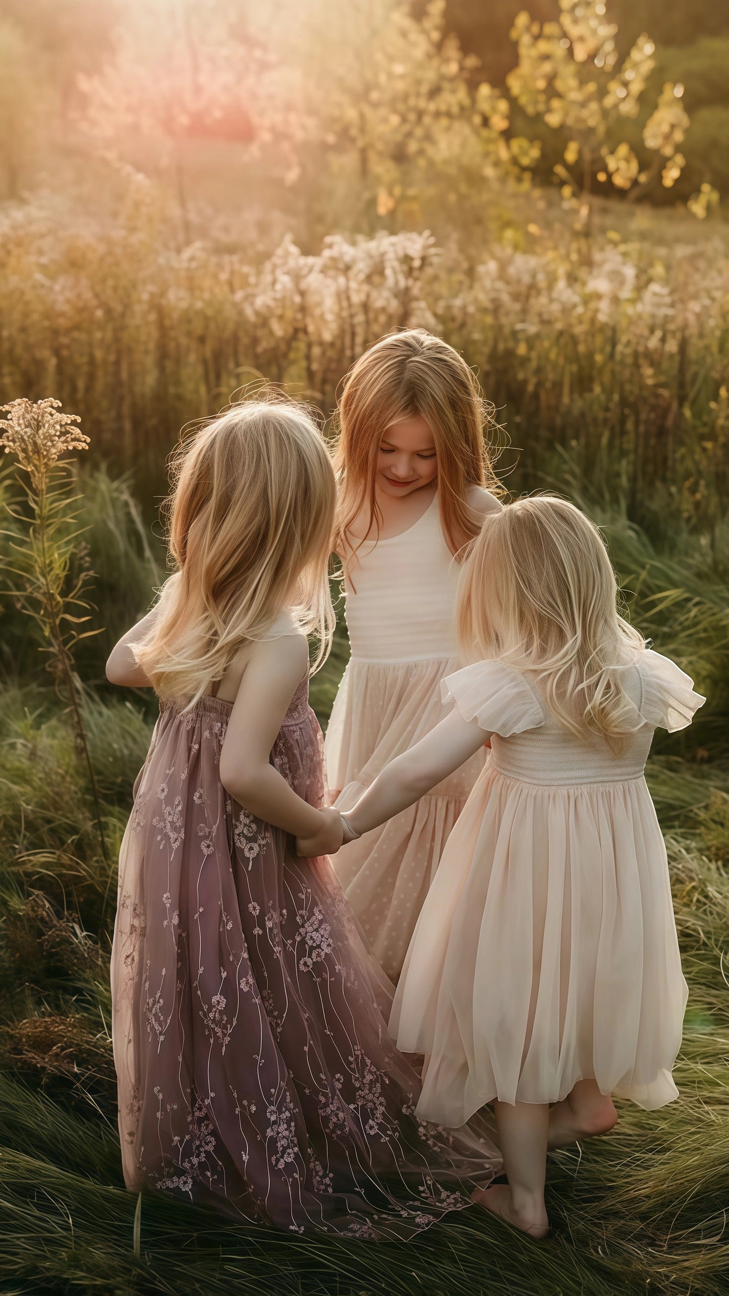 Dusty Rose Lace Flower Girls Dresses,AST1653