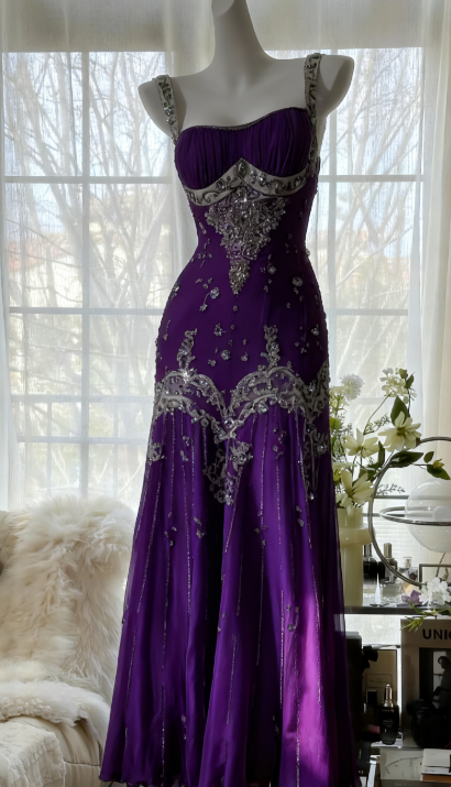 Elegant Spaghetti Straps Apricot Beaded Chiffon Mermaid Gowns Vintage Backless Prom Dress