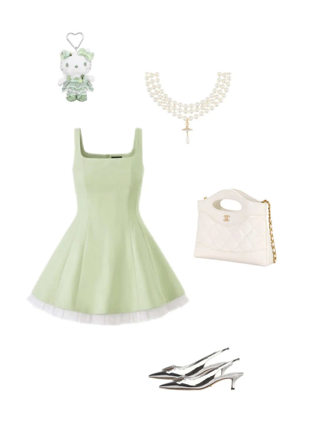 Sexy Square Neck A-line Satin Short Prom Dresses, Green Homecoming Dresses
