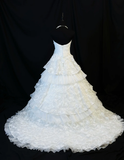 Retro Sweetheart  A-Line Long Weddng Dresses Lace Appliuqes White Bridal Gowns Sleeveless Bridal Dresses