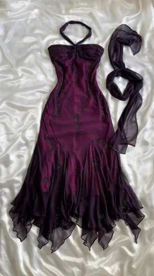 Vintage Halter  Mermaid Long Prom Dresses Chiffon Beaded Dark Green Long Formal Dresses