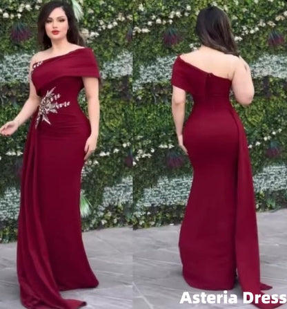 Elegant Burgundy Formal Party Dresses Appliques Bridesmaid Dress