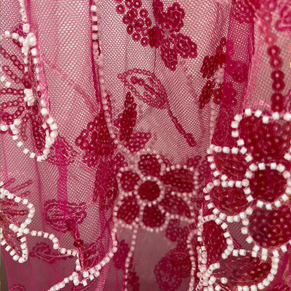 Orange Pink Lace Sheath Long Prom Dresses V-neck Ruffle Evening Formal Dress,AST2082