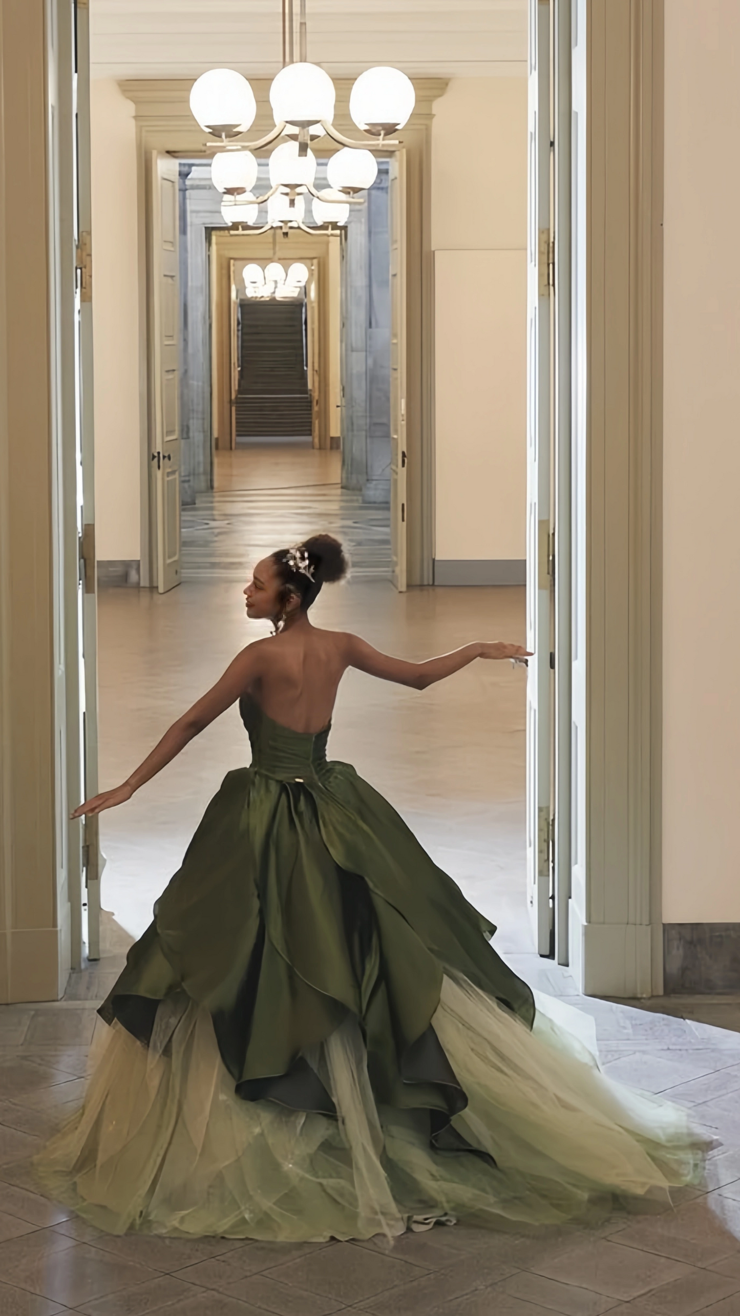 Green Sweetheart Tulle Satin Ball Gown Sweet Birthday Party Dress,AST2236