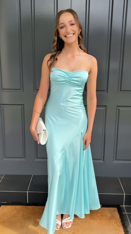 Light Blue Bodycon Evening Prom Dresses, AST1565