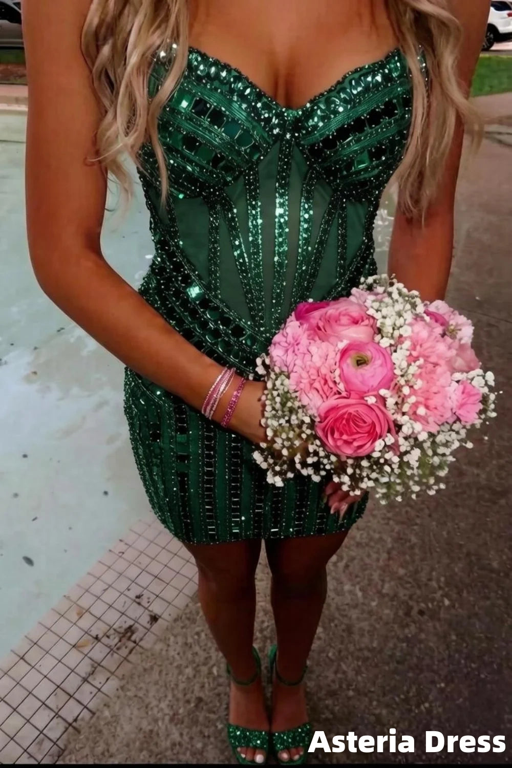 Luxurious Bodycon Sweetheart Pink Corset Homecoming Dress with Beading