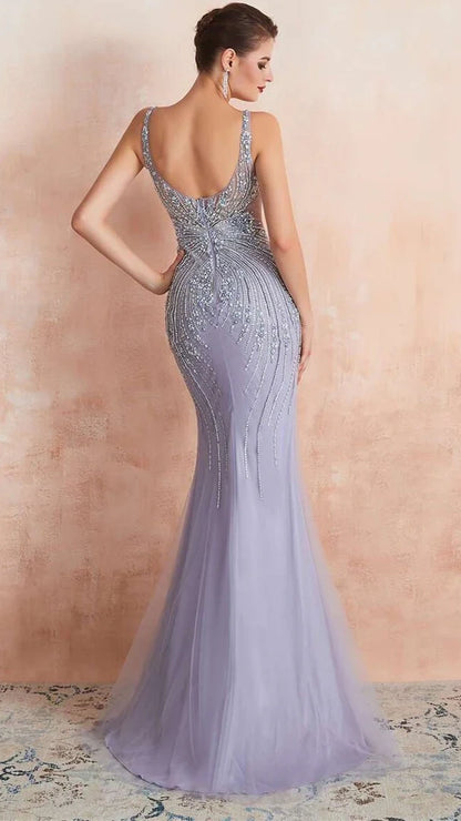 Luxury Beaded Mermaid Long Prom Dresses,AST1645