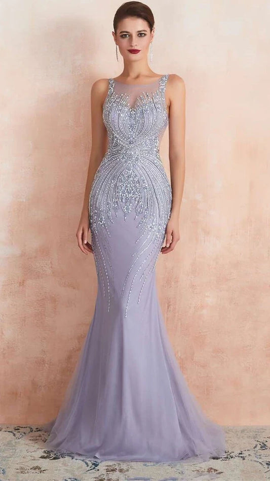 Luxury Beaded Mermaid Long Prom Dresses,AST1645