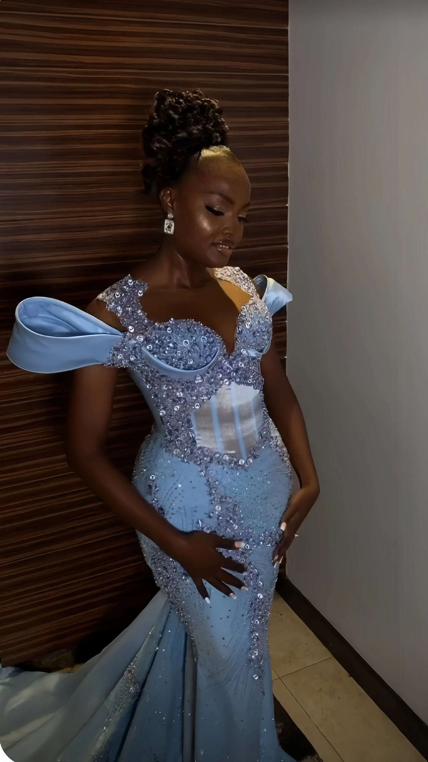 Luxury Rhinestones Mermaid Prom Dresses Black Girls Long Evening Party Dress,AST2245