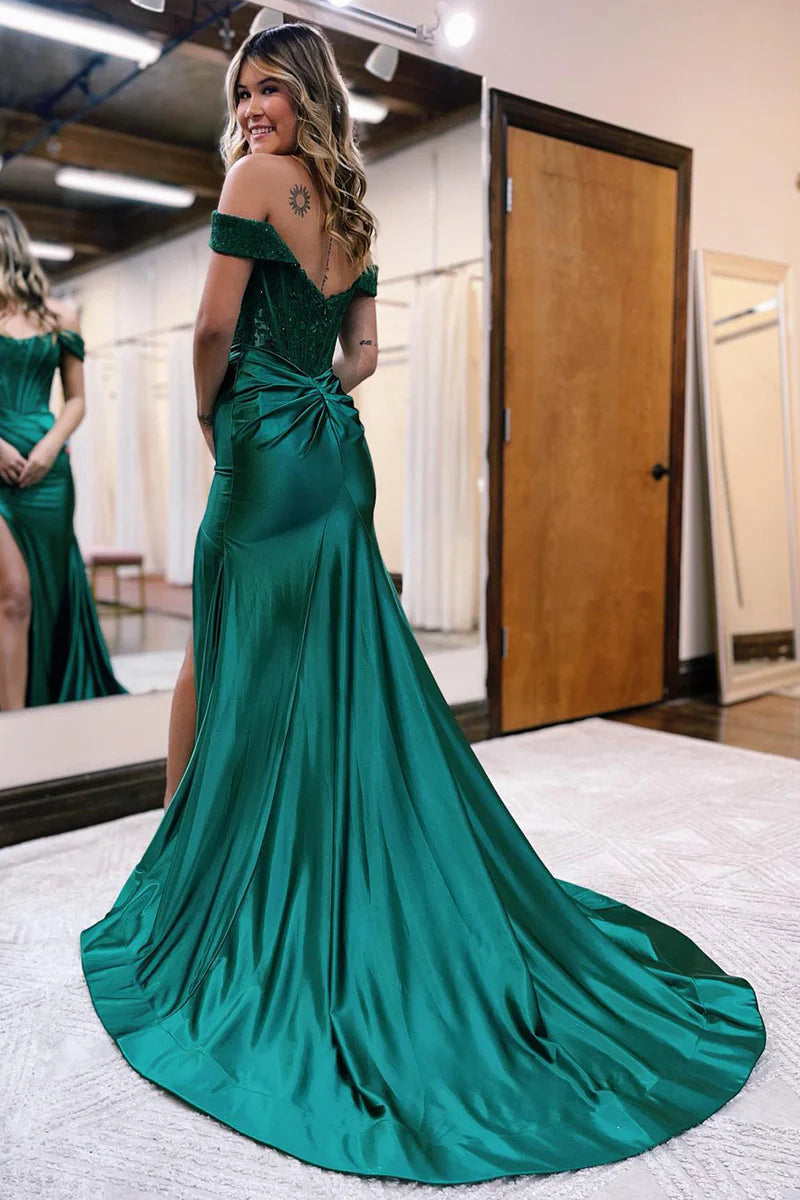 Mermaid Sleeveless Applique Long Prom Dress,AST957